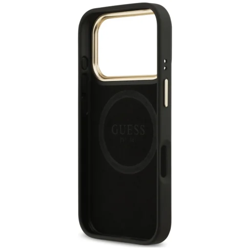  iPhone 18 Pro / iPhone 17 Pro fekete Guess 4G Logo Plate MagSafe tok - 7