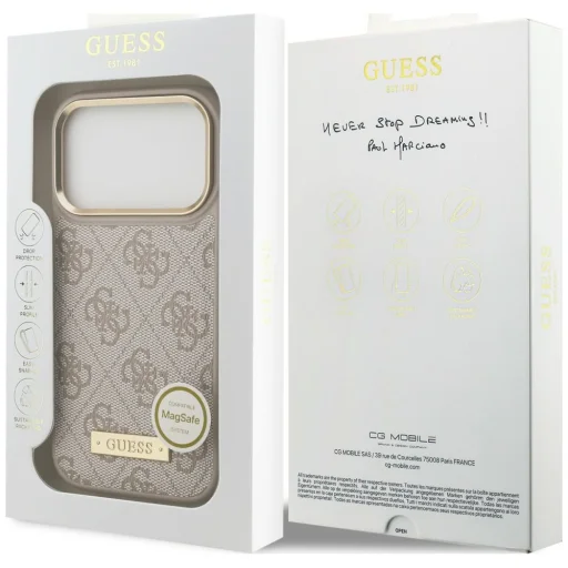 iPhone 18 Pro / iPhone 17 Pro ružové puzdro Guess 4G Logo Plate MagSafe - 8
