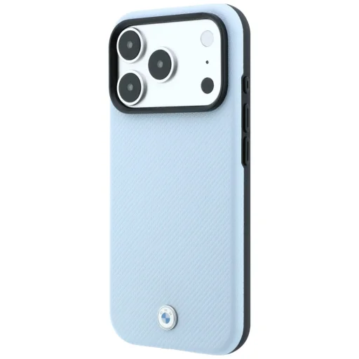 iPhone 18 Pro / 17 Pro modré puzdro BMW Kevlar Ring Stand 360 MagSafe - 2