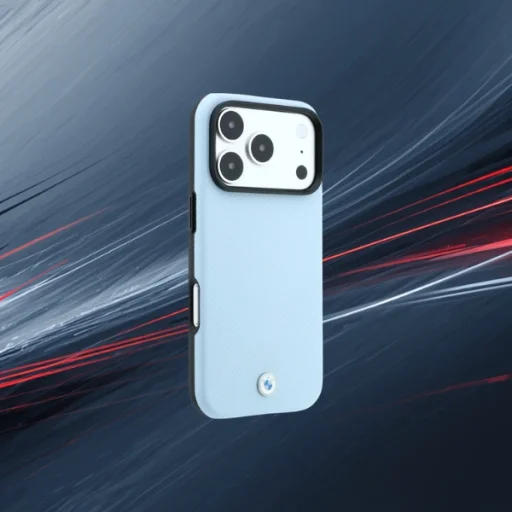 iPhone 18 Pro Max / 17 Pro Max modré BMW Kevlar MagSafe puzdro s kovovým logom - 10