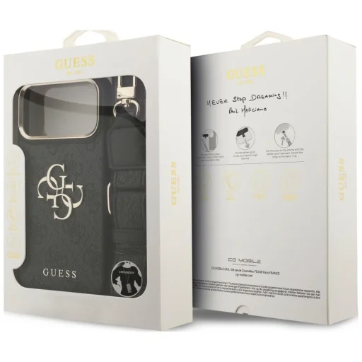 iPhone 18 Pro / 17 Pro Guess 4G puzdro s remienkom, čierne - 9