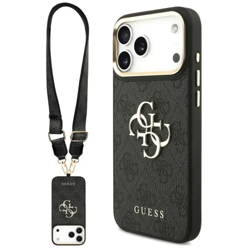 iPhone 18 Pro / 17 Pro Guess 4G puzdro s remienkom, čierne - 1