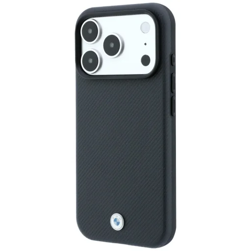iPhone 18 Pro / 17 Pro BMW M Quadrille Kevlar Metal Logo MagSafe puzdro, antracitovo sivé - 2
