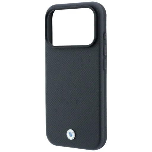 iPhone 18 Pro / 17 Pro BMW M Quadrille Kevlar Metal Logo MagSafe puzdro, antracitovo sivé - 6