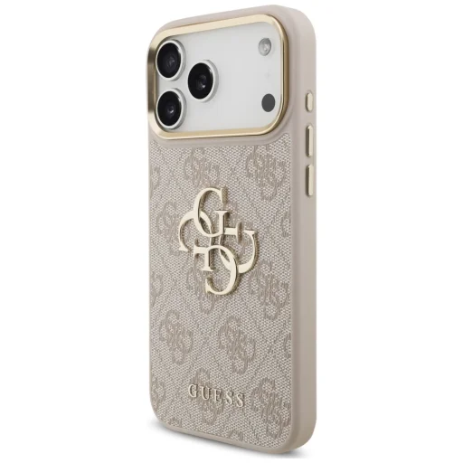 Puzdro na iPhone 18 Pro / 17 Pro – ružové Guess 4G Big 4G Classic Logo, so širokým popruhom a kovovými tlačidlami - 2