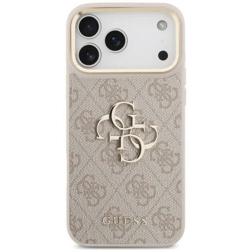 Puzdro na iPhone 18 Pro / 17 Pro – ružové Guess 4G Big 4G Classic Logo, so širokým popruhom a kovovými tlačidlami - 3