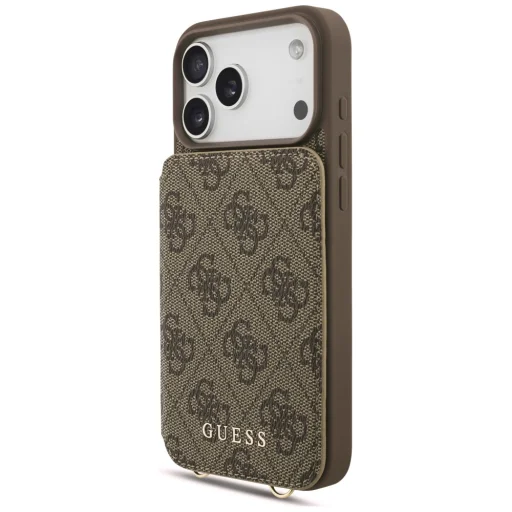 iPhone 18 Pro / 17 Pro hnedé Guess 4G Crossbody puzdro s držiakom na karty a magnetickým zatváraním - 2