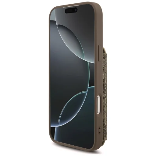 iPhone 18 Pro / 17 Pro hnedé Guess 4G Crossbody puzdro s držiakom na karty a magnetickým zatváraním - 4