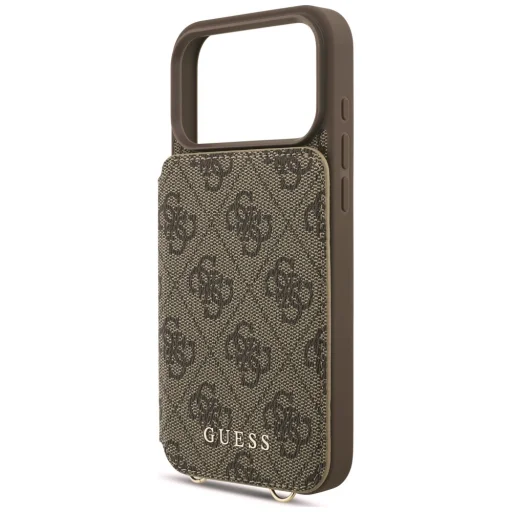 iPhone 18 Pro / 17 Pro hnedé Guess 4G Crossbody puzdro s držiakom na karty a magnetickým zatváraním - 6