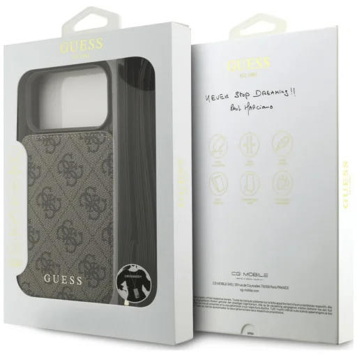 iPhone 18 Pro / 17 Pro hnedé Guess 4G Crossbody puzdro s držiakom na karty a magnetickým zatváraním - 8
