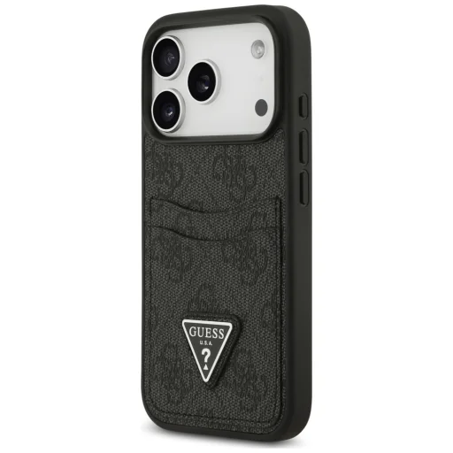 iPhone 18 Pro / iPhone 17 Pro Guess 4G Double Card Triangle čierny ochranný kryt - 2