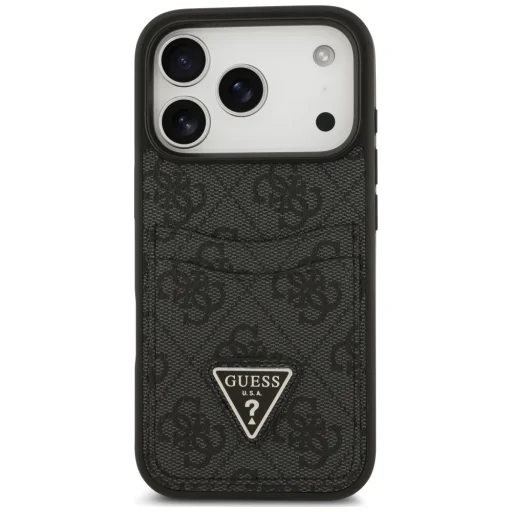 iPhone 18 Pro / iPhone 17 Pro Guess 4G Double Card Triangle čierny ochranný kryt - 3