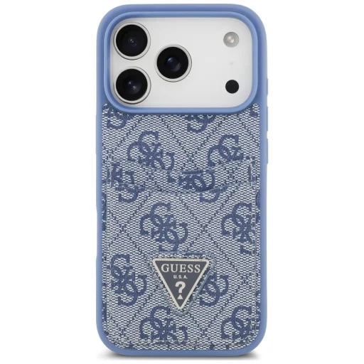  iPhone 18 Pro / 17 Pro kék Guess 4G Double Card Triangle tok - 3