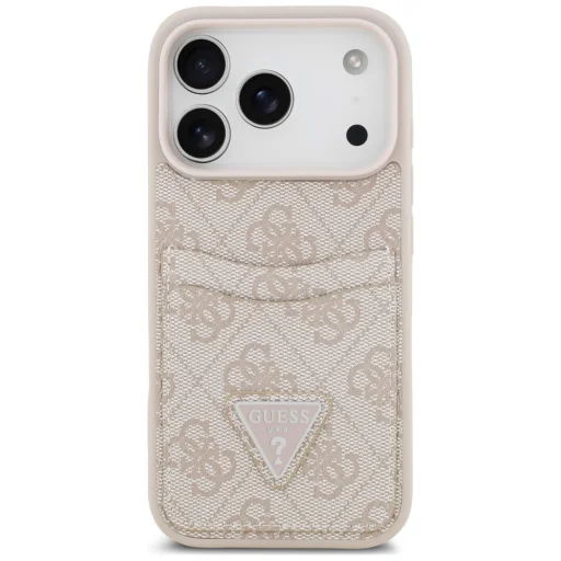 iPhone 18 Pro / iPhone 17 Pro ružové puzdro Guess 4G Double Card Triangle - 3