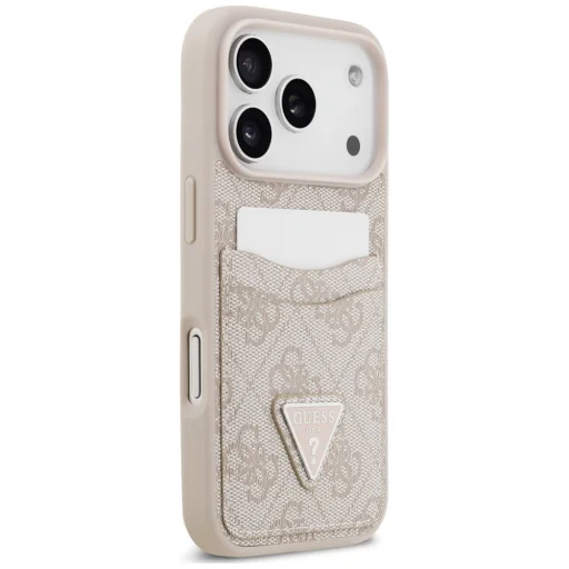 iPhone 18 Pro / iPhone 17 Pro ružové puzdro Guess 4G Double Card Triangle - 4