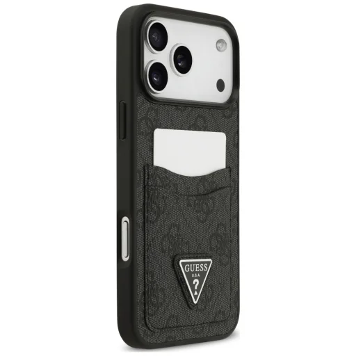 Apple iPhone 18 Pro Max / 17 Pro Max čierne puzdro Guess 4G Double Card Triangle - 4