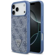  iPhone 18 Pro Max és iPhone 17 Pro Max készülékhez való Guess 4G Double Card Triangle kék tok
