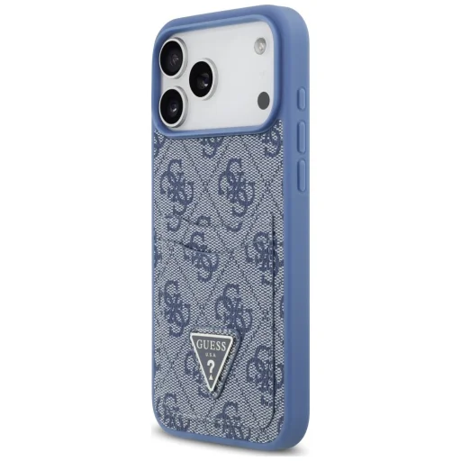  iPhone 18 Pro Max és iPhone 17 Pro Max készülékhez való Guess 4G Double Card Triangle kék tok - 2
