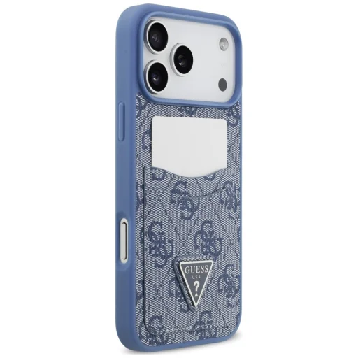 Modré puzdro Guess 4G Double Card Triangle pre iPhone 18 Pro Max a iPhone 17 Pro Max - 4