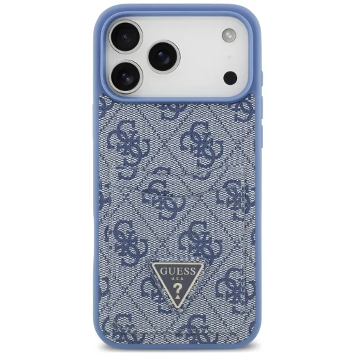  iPhone 18 Pro Max és iPhone 17 Pro Max készülékhez való Guess 4G Double Card Triangle kék tok - 3