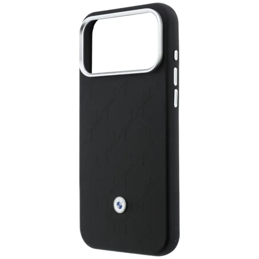 iPhone 18 Pro / 17 Pro čierne BMW prešívané puzdro s kovovým logom a magnetický držiak na karty - 6