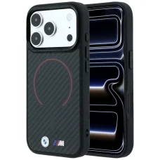  iPhone 18 Pro / iPhone 17 Pro tok – BMW M Kevlar MagSafe, fekete, piros mintával
