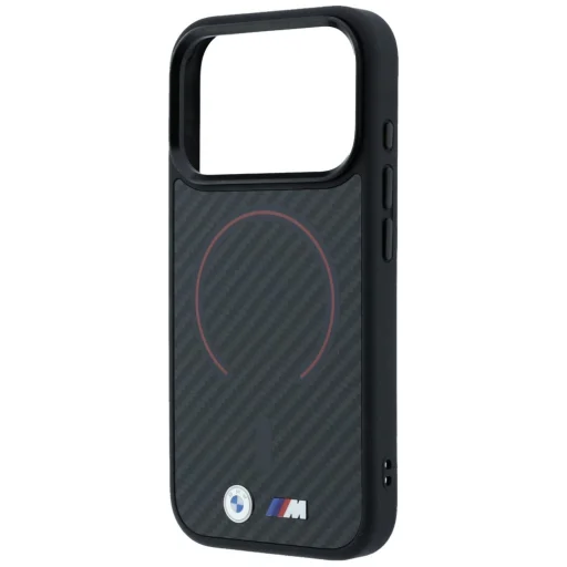  iPhone 18 Pro / iPhone 17 Pro tok – BMW M Kevlar MagSafe, fekete, piros mintával - 6