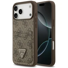  iPhone 18 Pro Max / iPhone 17 Pro Max Guess 4G Double Card Triangle barna tok