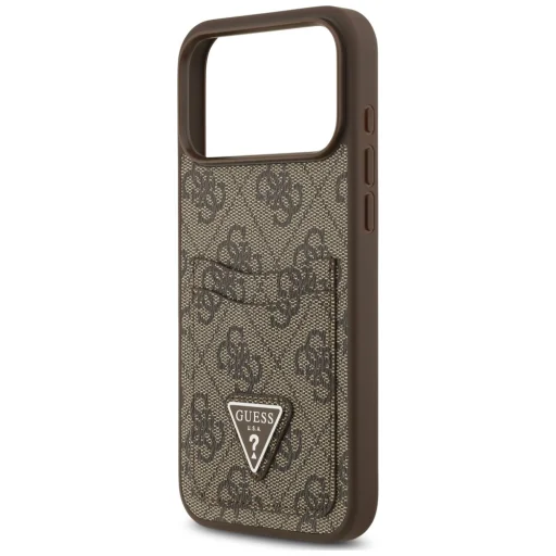 iPhone 18 Pro Max / iPhone 17 Pro Max Guess 4G Double Card Triangle hnedé puzdro - 6