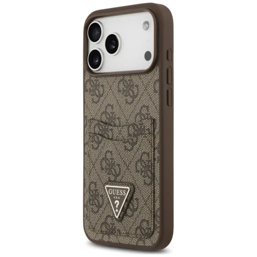 iPhone 18 Pro Max / iPhone 17 Pro Max Guess 4G Double Card Triangle hnedé puzdro - 2