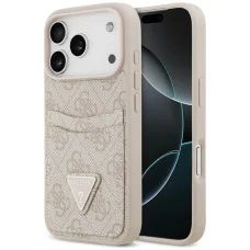  iPhone 18 Pro Max / iPhone 17 Pro Max rózsaszín Guess 4G Double Card Triangle tok