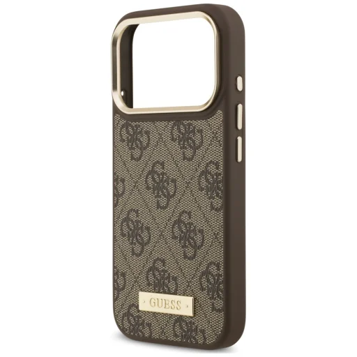  Apple iPhone 18 Pro Max / iPhone 17 Pro Max barna Guess 4G Logo Plate MagSafe tok - 6