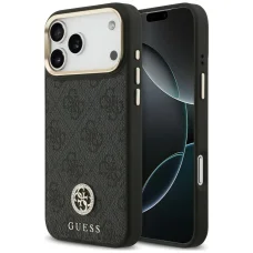 iPhone 18 Pro Max / iPhone 17 Pro Max puzdro – Guess 4G Strass Logo MagSafe, čierne