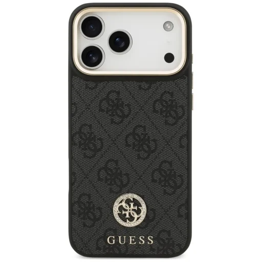 iPhone 18 Pro Max / iPhone 17 Pro Max puzdro – Guess 4G Strass Logo MagSafe, čierne - 3
