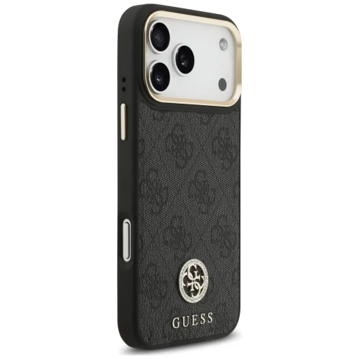 iPhone 18 Pro Max / iPhone 17 Pro Max puzdro – Guess 4G Strass Logo MagSafe, čierne - 4
