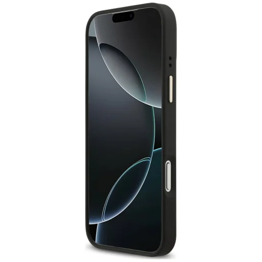 iPhone 18 Pro Max / iPhone 17 Pro Max puzdro – Guess 4G Strass Logo MagSafe, čierne - 5