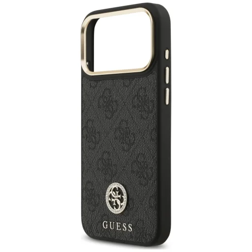 iPhone 18 Pro Max / iPhone 17 Pro Max puzdro – Guess 4G Strass Logo MagSafe, čierne - 6
