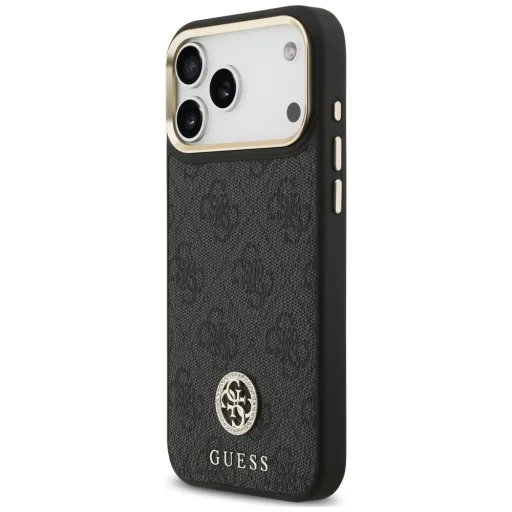 iPhone 18 Pro Max / iPhone 17 Pro Max puzdro – Guess 4G Strass Logo MagSafe, čierne - 2