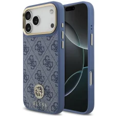  iPhone 18 Pro Max és iPhone 17 Pro Max tok – Guess 4G Strass Logo MagSafe, kék
