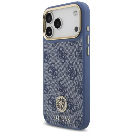  iPhone 18 Pro Max és iPhone 17 Pro Max tok – Guess 4G Strass Logo MagSafe, kék - 2