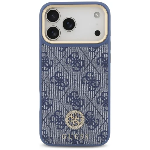  iPhone 18 Pro Max és iPhone 17 Pro Max tok – Guess 4G Strass Logo MagSafe, kék - 3
