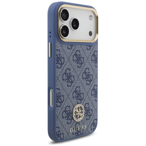  iPhone 18 Pro Max és iPhone 17 Pro Max tok – Guess 4G Strass Logo MagSafe, kék - 4