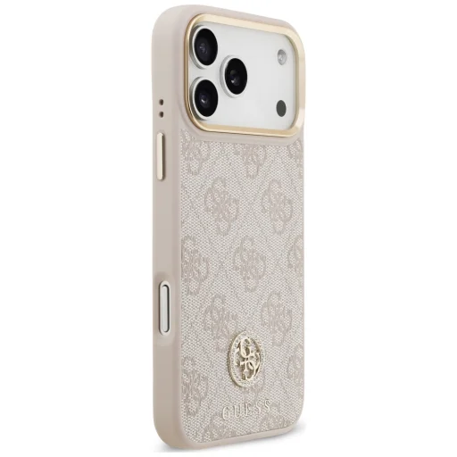  iPhone 18 Pro Max / iPhone 17 Pro Max rózsaszín Guess 4G Strass Logo MagSafe tok - 4