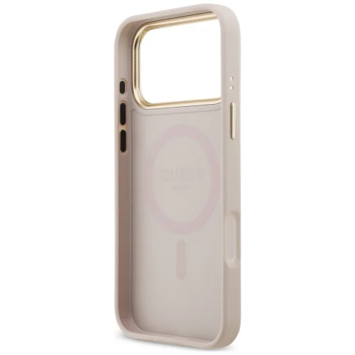  iPhone 18 Pro Max / iPhone 17 Pro Max rózsaszín Guess 4G Strass Logo MagSafe tok - 7