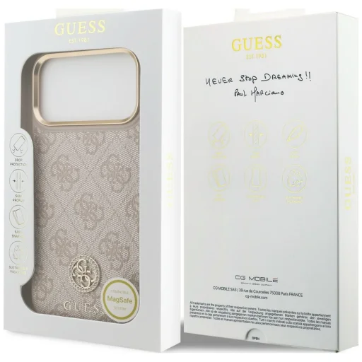  iPhone 18 Pro Max / iPhone 17 Pro Max rózsaszín Guess 4G Strass Logo MagSafe tok - 8