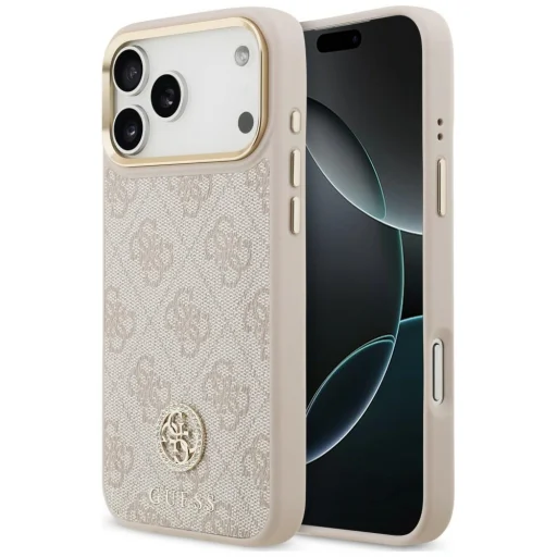  iPhone 18 Pro Max / iPhone 17 Pro Max rózsaszín Guess 4G Strass Logo MagSafe tok - 1
