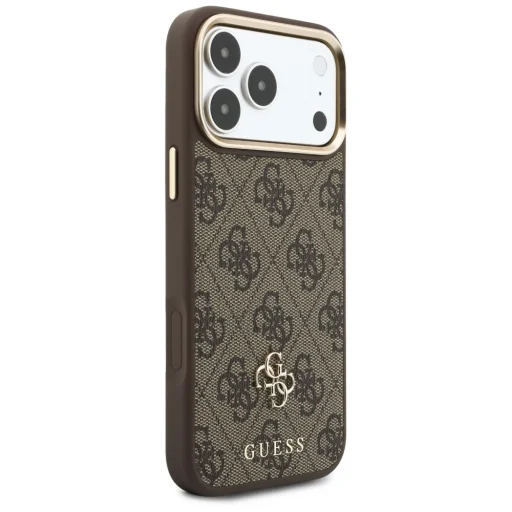  iPhone 18 Pro Max / iPhone 17 Pro Max Guess 4G MagSafe tok mágneses pénztárcával és pánttal, barna - 4