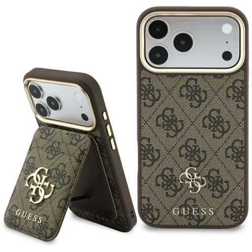  iPhone 18 Pro Max / iPhone 17 Pro Max barna Guess 4G MagSafe tok mágneses pénztárcával - 1