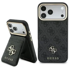  iPhone 18 Pro Max / iPhone 17 Pro Max fekete Guess 4G MagSafe tok mágneses pénztárcával