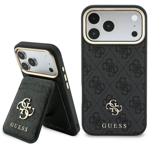  iPhone 18 Pro Max / iPhone 17 Pro Max fekete Guess 4G MagSafe tok mágneses pénztárcával - 1